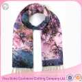 2017 best selling wholeslae trendy my own digital tree printed wing scarf